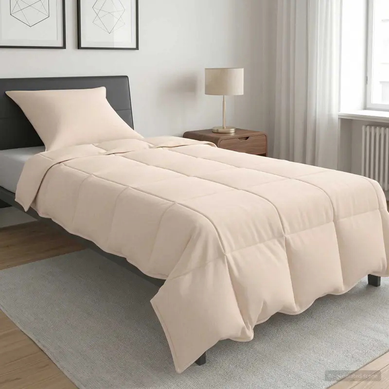 Vidaxl dekbedset 2 st 140 x 200 cm winter 350 gsm beige
