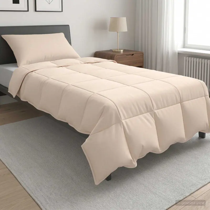 Vidaxl dekbedset 2 st 140 x 200 cm winter 350 gsm beige