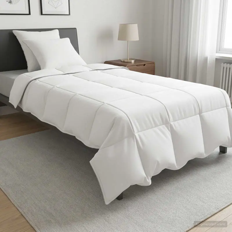Vidaxl dekbedset 2 st 140 x 220 cm zomer 150 gsm bamboevezel wit