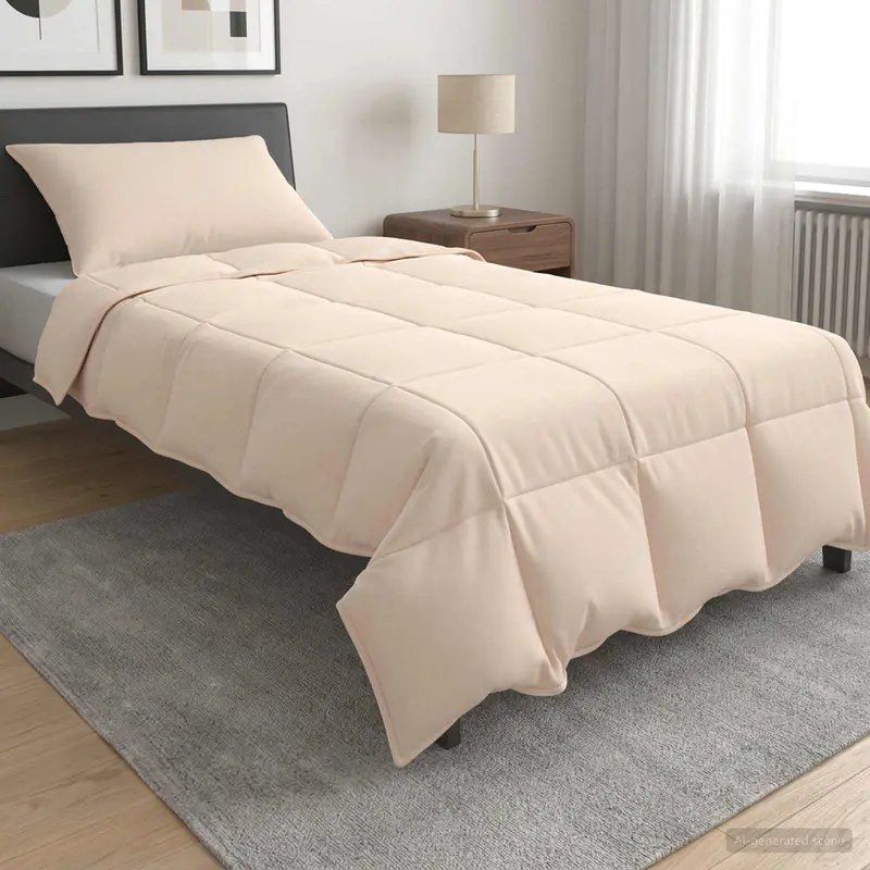 Vidaxl dekbedset 2 st 155 x 200 cm zomer 850 gsm beige