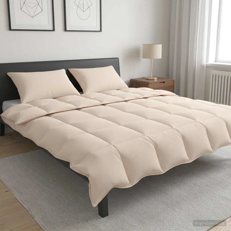 Vidaxl dekbedset 2 st 200 x 200 cm 250 gsm natuurlijke kapok beige