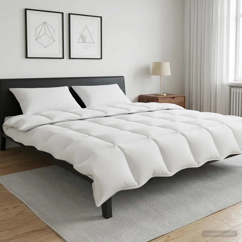 Vidaxl dekbedset 2 st 240 x 260 cm zomer 150 gsm bamboevezel wit