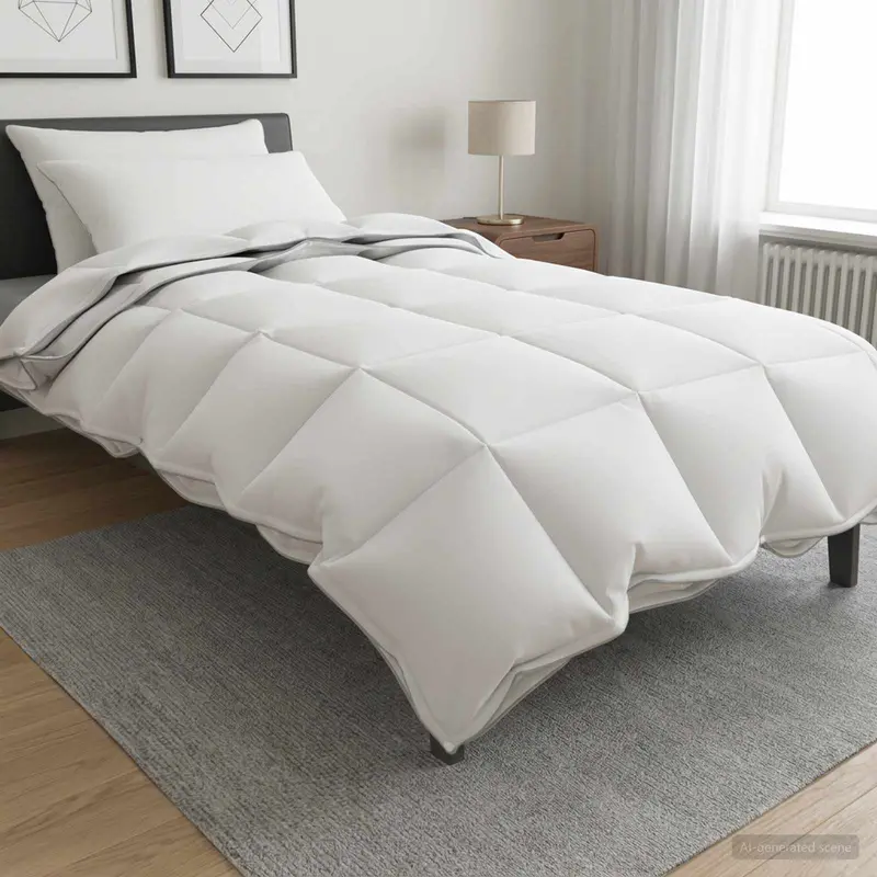 Vidaxl dekbedset 3 st 135 x 220 cm alle seizoenen bamboe wit