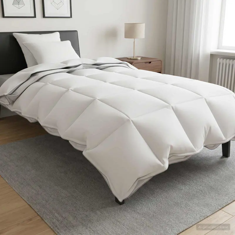 Vidaxl dekbedset 3 st 155 x 220 cm alle seizoenen bamboe wit