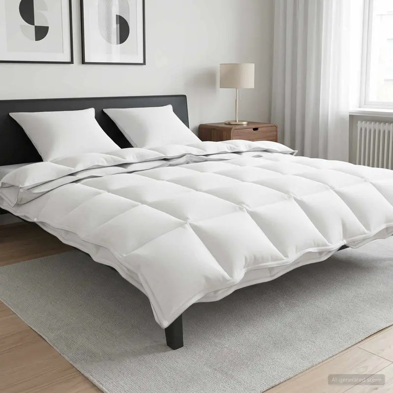 Vidaxl dekbedset 3 st 200 x 200 cm alle seizoenen bamboe wit