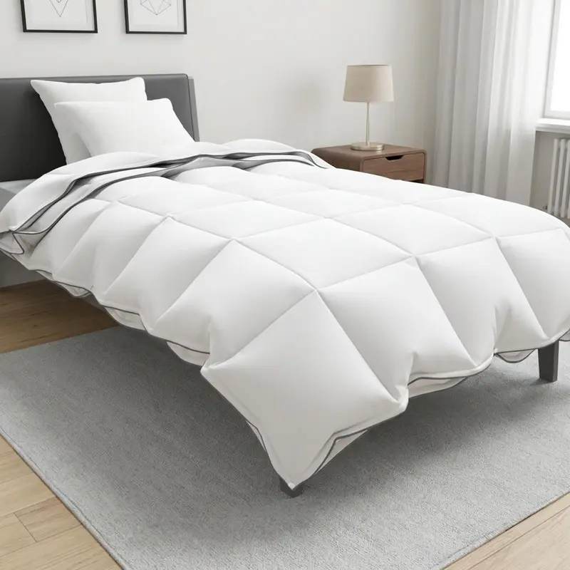 Vidaxl dekbedset 3 st wit bamboe