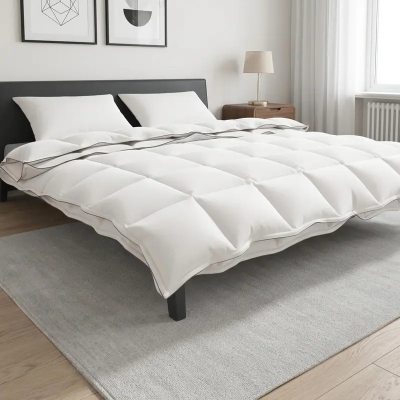 Vidaxl dekbedset 3 st wit bamboe