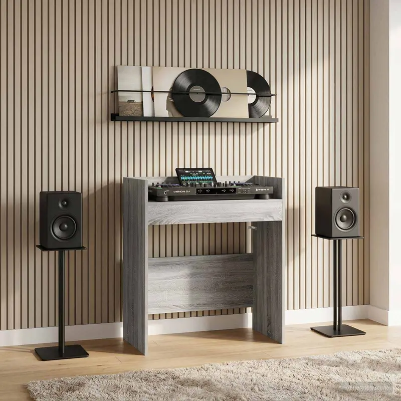 Vidaxl dj tafel grijs sonoma 102 x 45 x 102 cm bewerkt hout