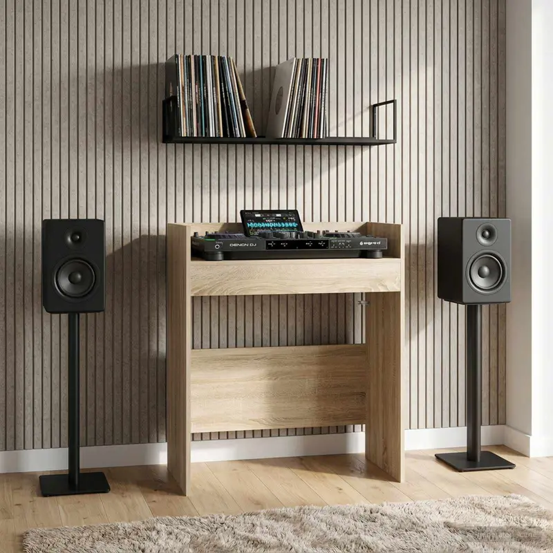 Vidaxl dj tafel sonoma eiken 102 x 45 x 102 cm bewerkt hout