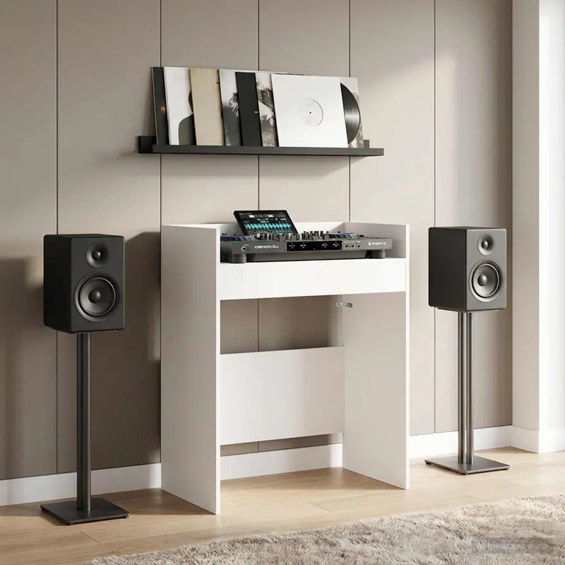 Vidaxl dj tafel wit 62 x 45 x 102 cm bewerkt hout