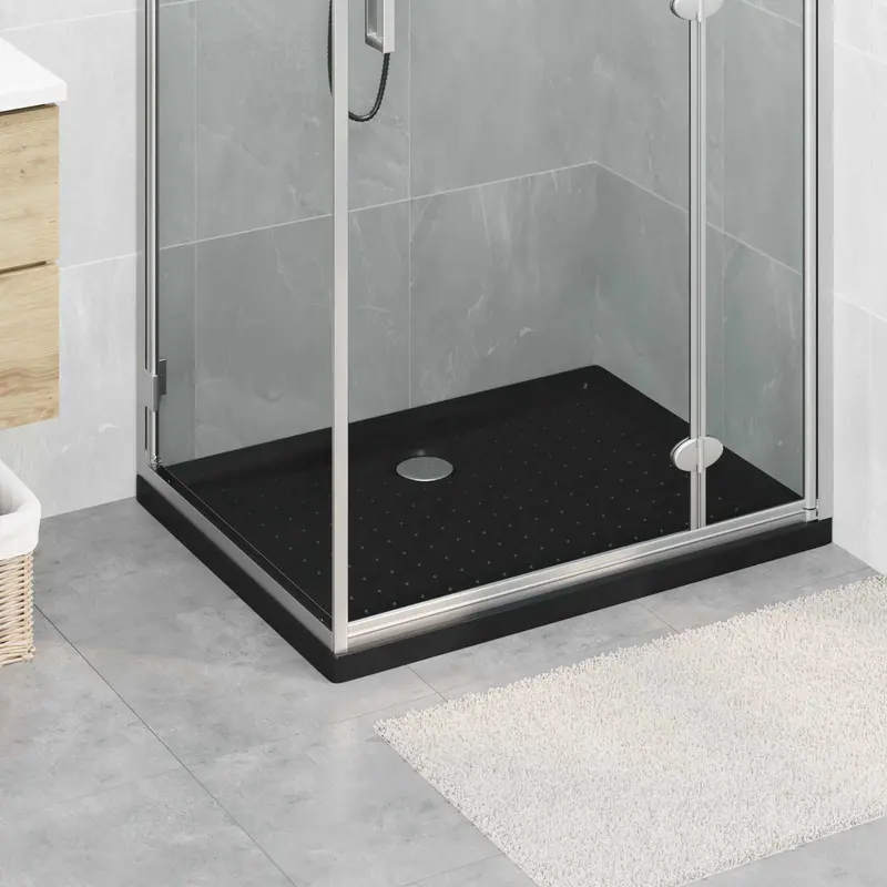 Vidaxl douche basis tray met dots 90 x 70 x 4 cm abs zwart