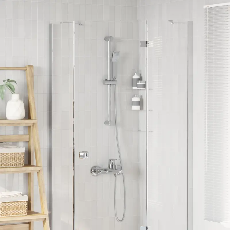 Vidaxl douchesysteem set chroom 70 cm roestvrij staal