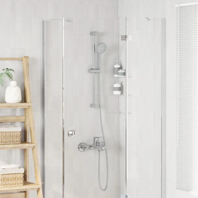 Vidaxl douchesysteem set chroom 70 cm roestvrij staal