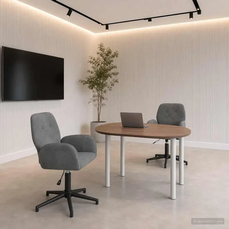 Vidaxl draaiende bureaustoelen 2 st 54 x 55 x 90 cm donkergrijs