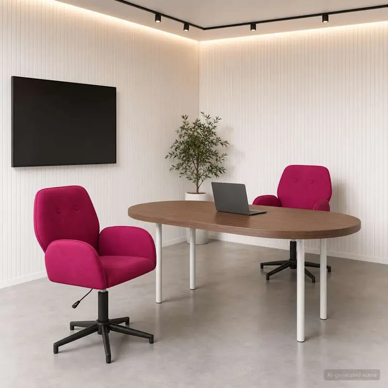 Vidaxl draaiende bureaustoelen 2 st 54 x 55 x 90 cm wijnrood fluweel