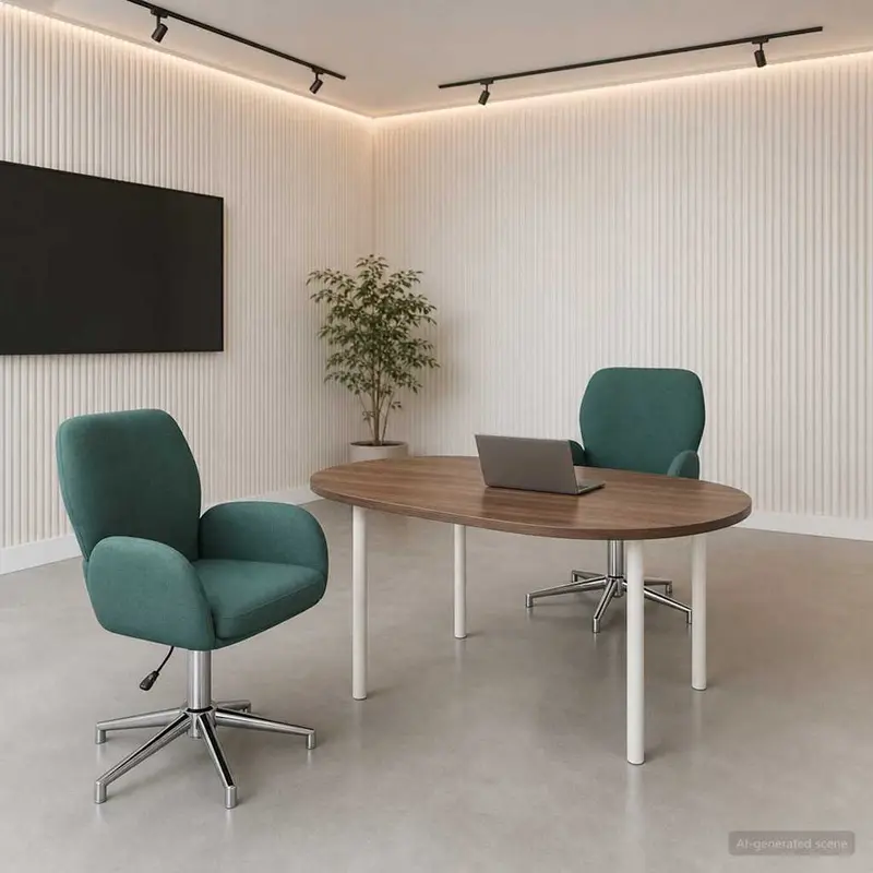 Vidaxl draaiende bureaustoelen 2 st 54 x 58 x 90 cm donkergroen stof
