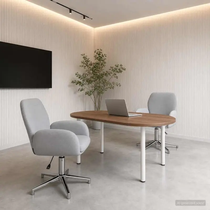 Vidaxl draaiende bureaustoelen 2 st 54 x 58 x 90 cm lichtgrijs stof