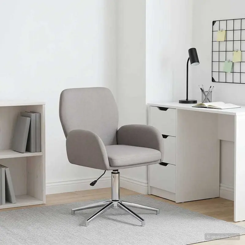 Vidaxl draaischrijfstoel stof 54 x 58 x 90 cm taupe
