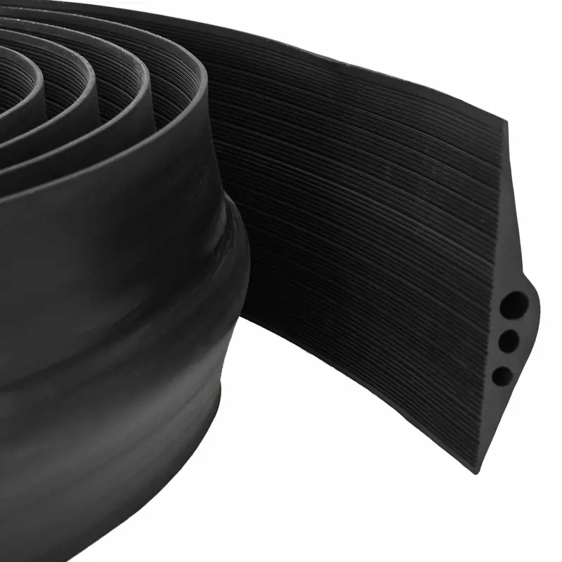 Vidaxl drempelprofiel voor garagedeur 112 x 20 mm 8 m epdm-rubber