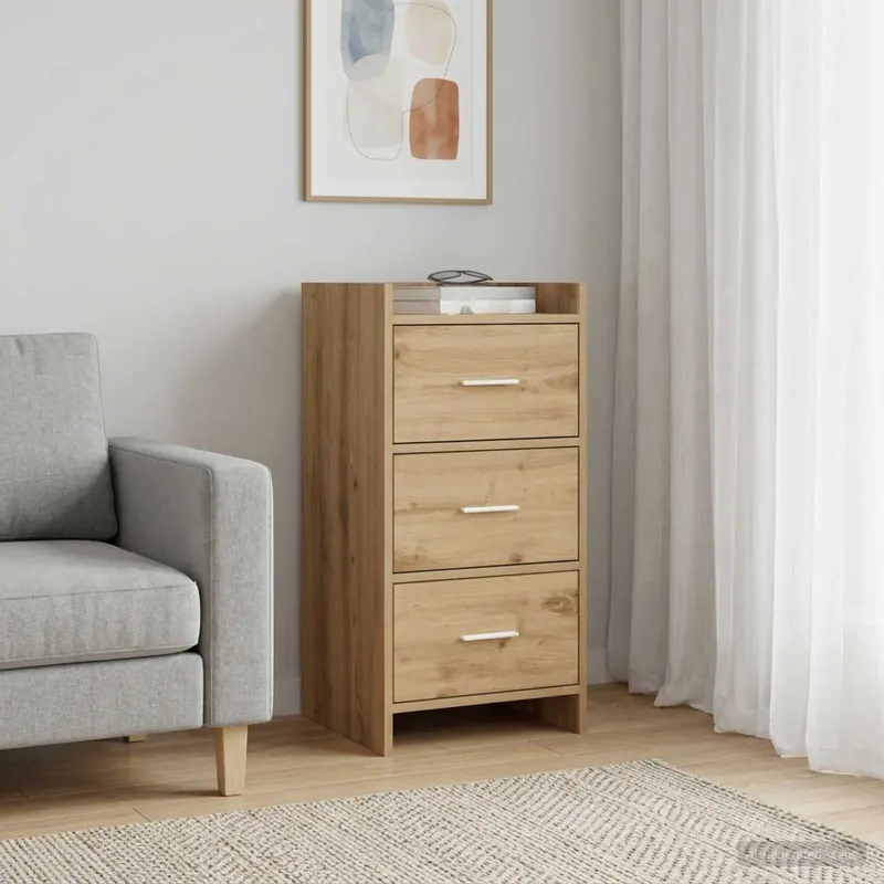 Vidaxl dressoir artisanaal eiken 40 x 36 x 80 cm bewerkt hout