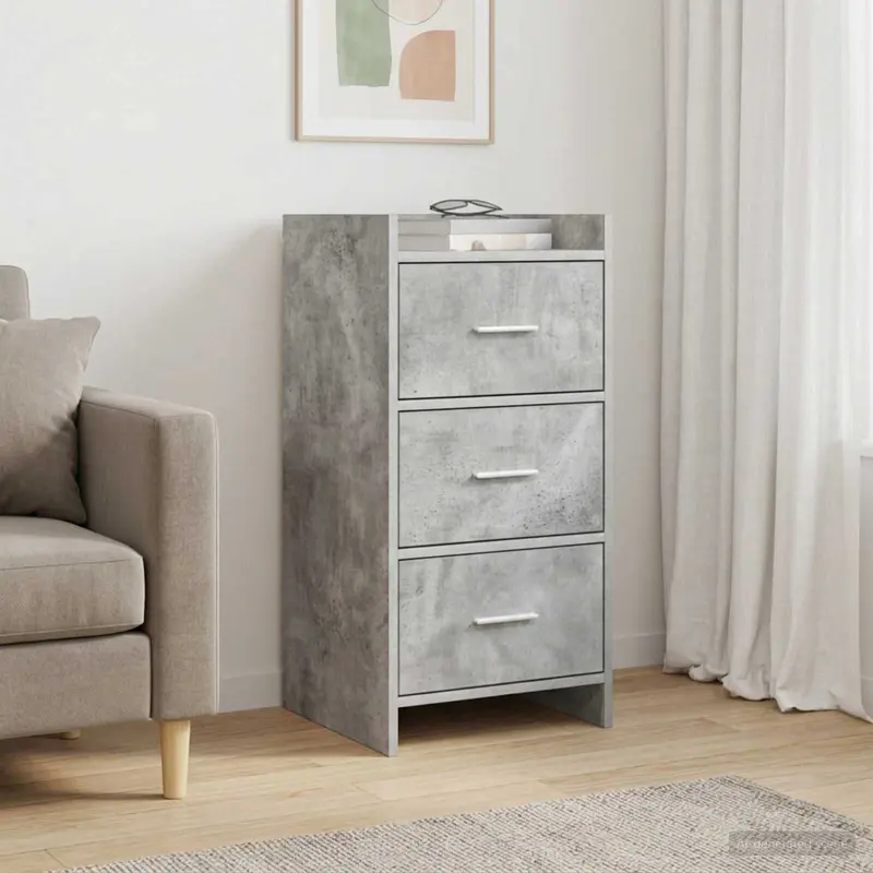 Vidaxl dressoir betongrijs 40 x 36 x 80 cm bewerkt hout