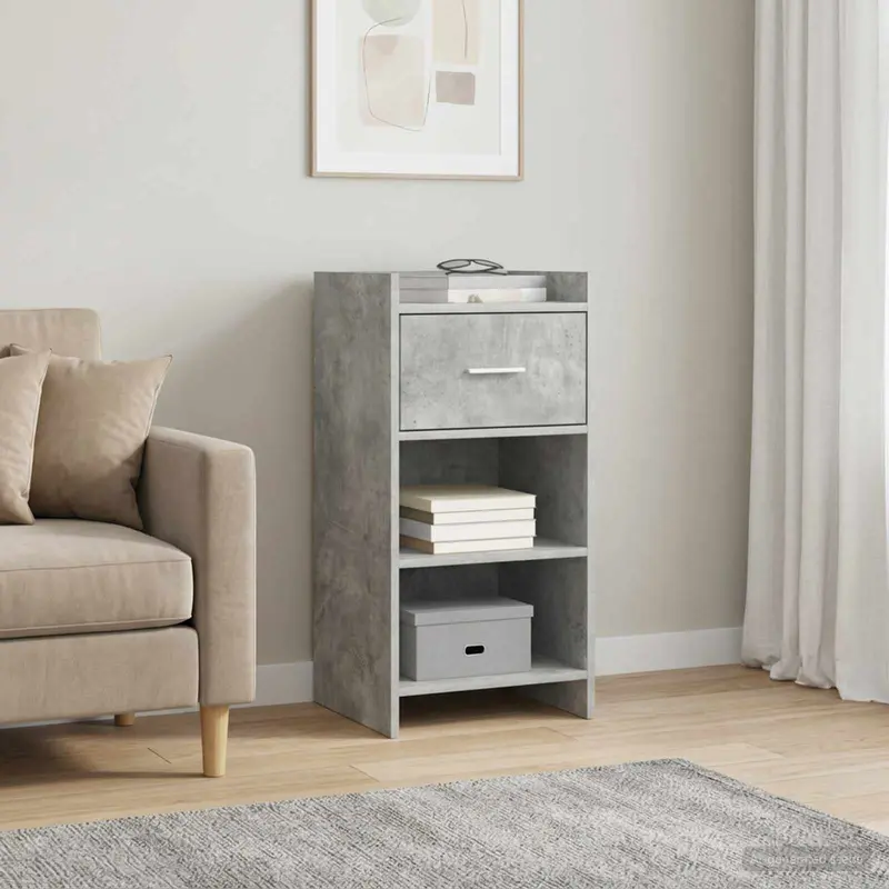 Vidaxl dressoir betongrijs 40 x 36 x 80 cm bewerkt hout