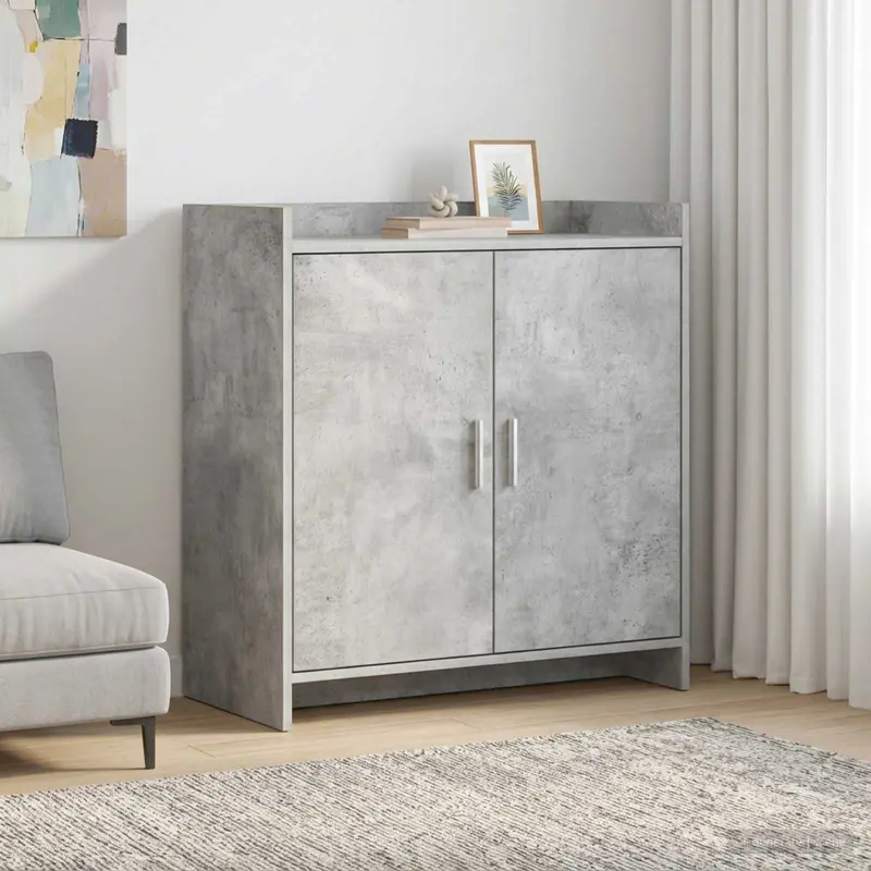 Vidaxl dressoir betongrijs 72 x 36 x 80 cm bewerkt hout