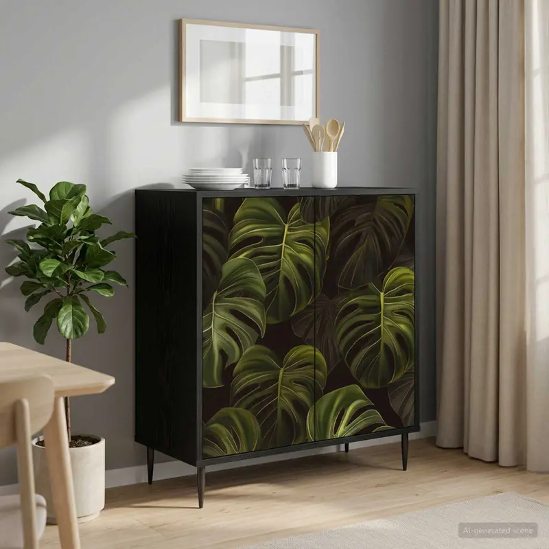 Vidaxl dressoir elburg zwart eiken 69 x 33 x 76 cm bewerkt hout