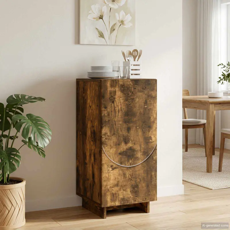 Vidaxl dressoir gerookt eiken 33,5 x 34,5 x 75 cm bewerkt hout