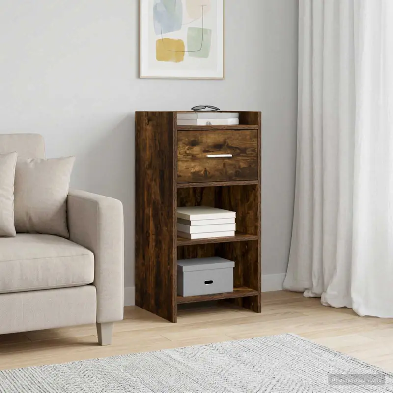 Vidaxl dressoir gerookt eiken 40 x 36 x 80 cm bewerkt hout