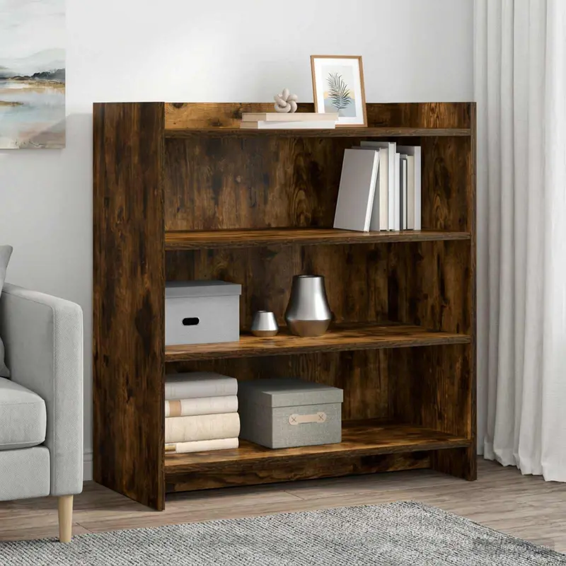 Vidaxl dressoir gerookt eiken 75 x 36 x 80 cm bewerkt hout