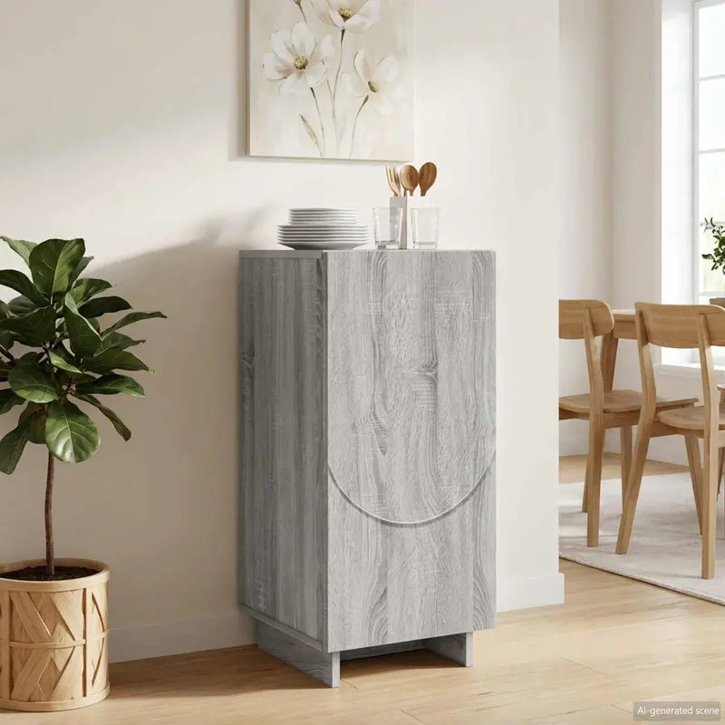 Vidaxl dressoir grijs sonoma 33,5 x 34,5 x 75 cm bewerkt hout