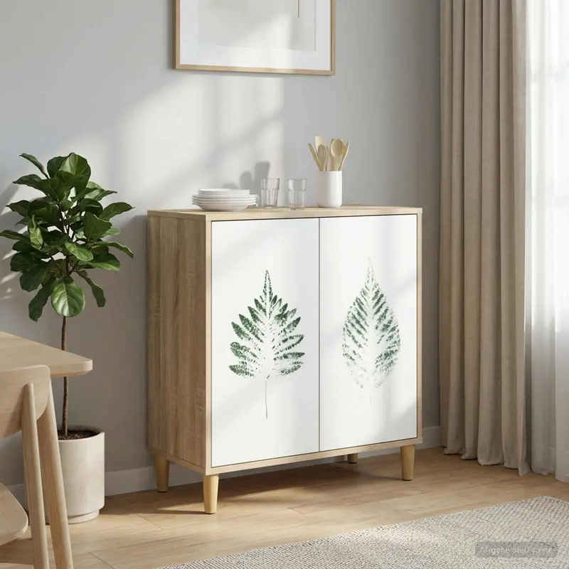 Vidaxl dressoir hanau sonoma 69 x 33 x 75 cm bewerkt hout