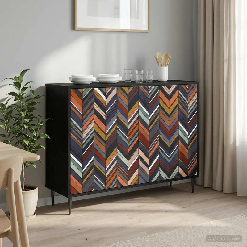 Vidaxl dressoir ommen zwart eiken 102 x 33 x 76 cm bewerkt hout
