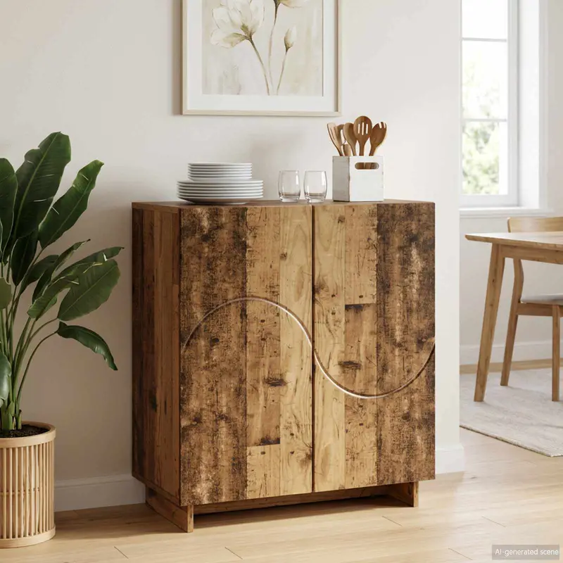 Vidaxl dressoir oud hout 67 x 34,5 x 75 cm bewerkt hout