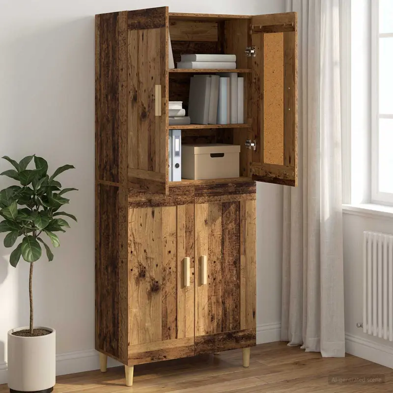 Vidaxl dressoir oud hout 69,5 x 34 x 90 cm bewerkt hout
