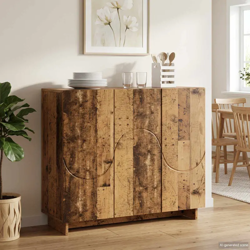 Vidaxl dressoir oud hout 85,5 x 31 x 75 cm bewerkt hout