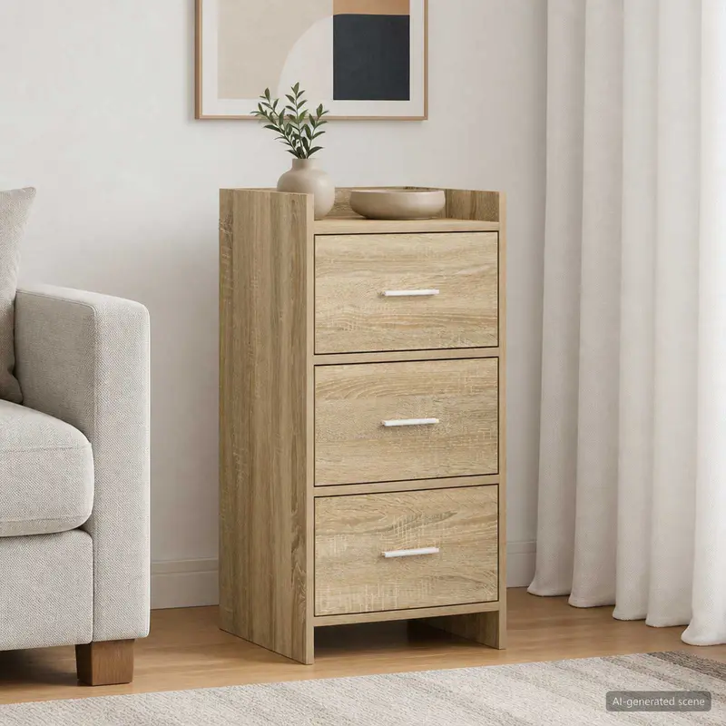 Vidaxl dressoir sonoma eiken 40 x 36 x 80 cm bewerkt hout