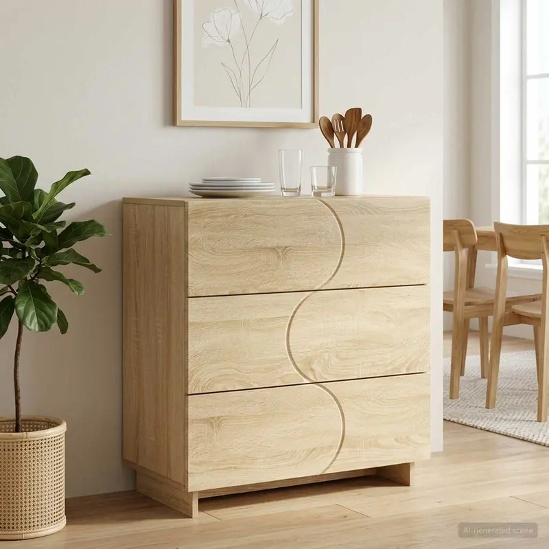 Vidaxl dressoir sonoma eiken 70 x 38 x 75 cm bewerkt hout