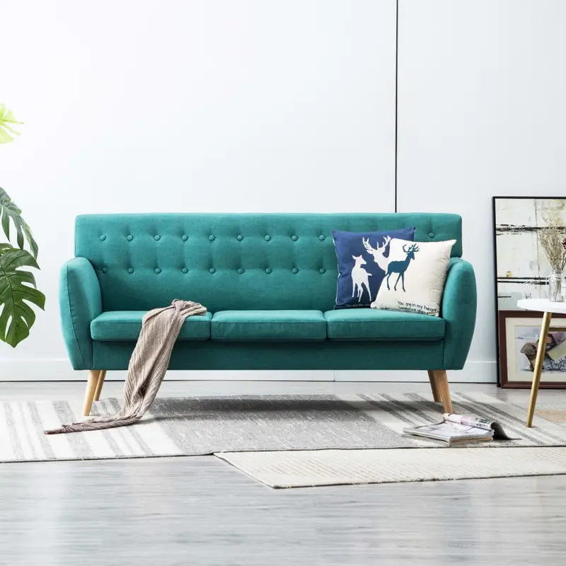 Vidaxl driezitsbank 172x70x82 cm stof groen