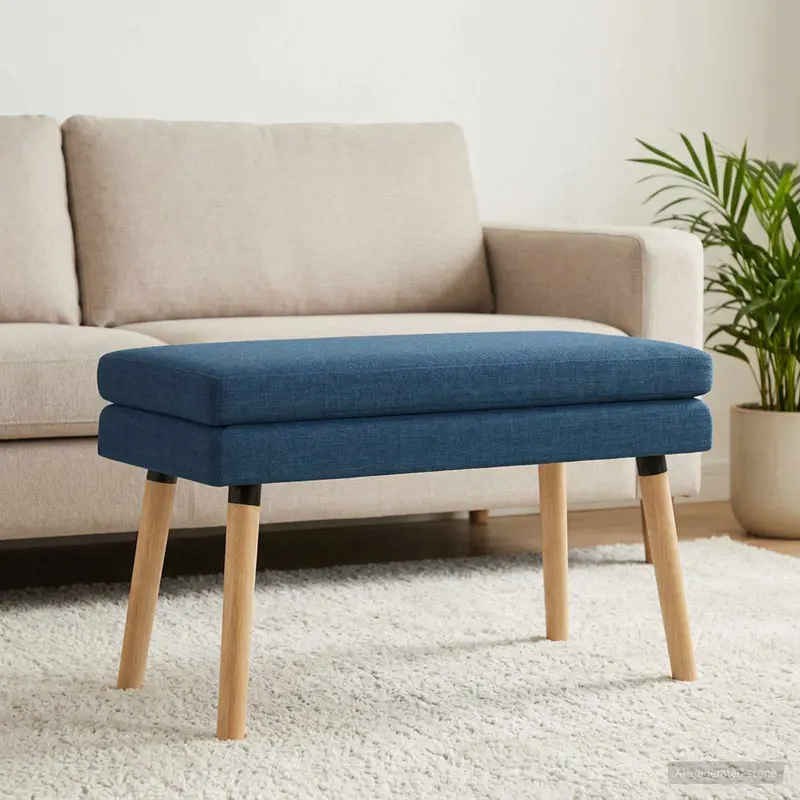 Vidaxl dubbel laagige bank blauw 80 x 40 x 47 cm stof