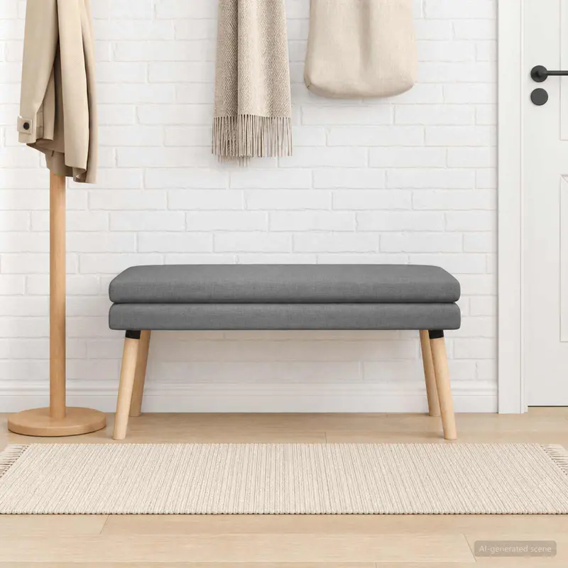 Vidaxl dubbel laagige bank donkergrijs 110 x 40 x 47 cm stof