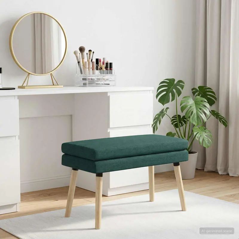 Vidaxl dubbel laagige bank donkergroen 80 x 40 x 47 cm stof