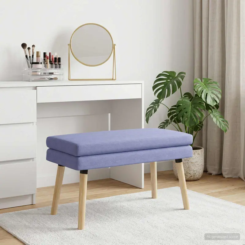 Vidaxl dubbel laagige bank jeans blauw 80 x 40 x 47 cm stof