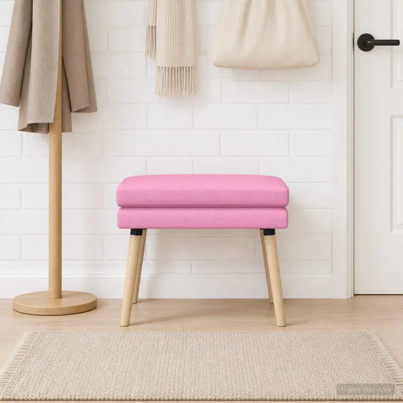 Vidaxl dubbel laagige bank roze 60 x 40 x 46 cm stof