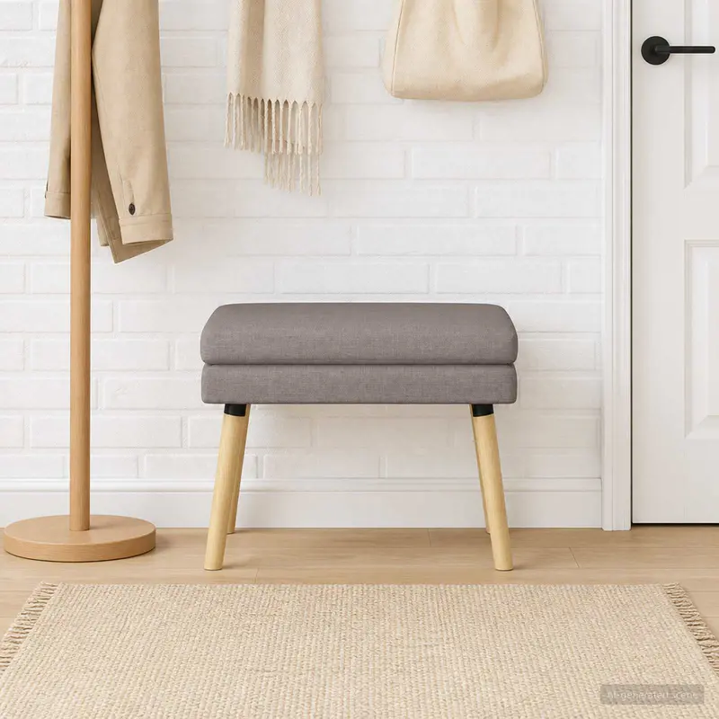 Vidaxl dubbel laagige bank taupe 60 x 40 x 46 cm stof