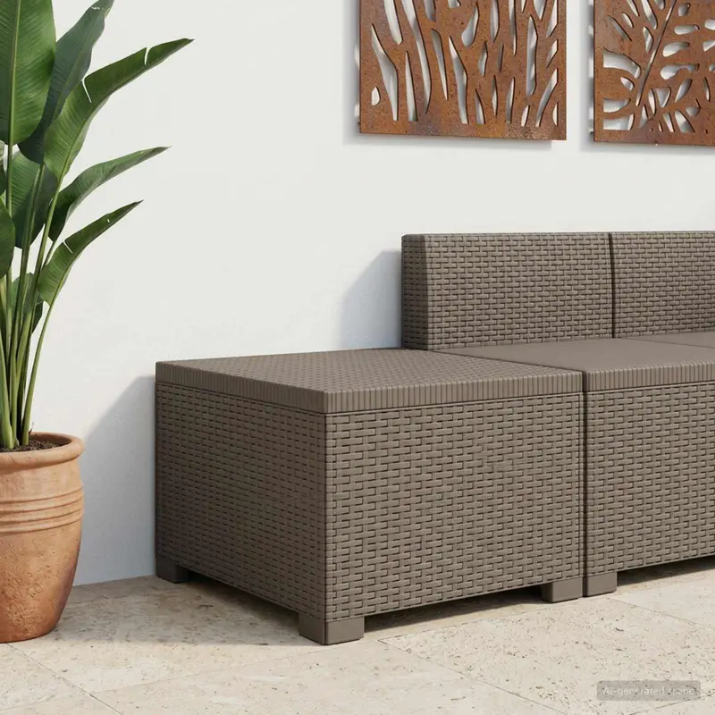 Vidaxl eénpersoons tuinbank rattan look pp lichtgrijs
