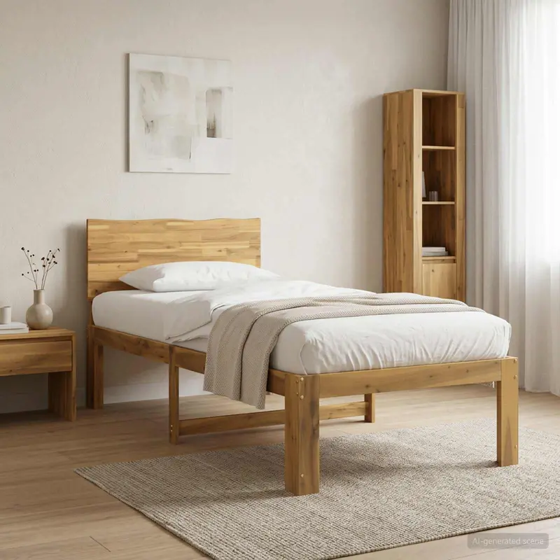 Vidaxl eenpersoonsbed met hoofdbord rostock wit 75 x 190 cm