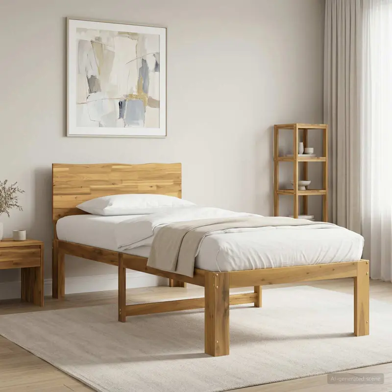 Vidaxl eenpersoonsbed met hoofdbord rostock wit 75 x 190 cm