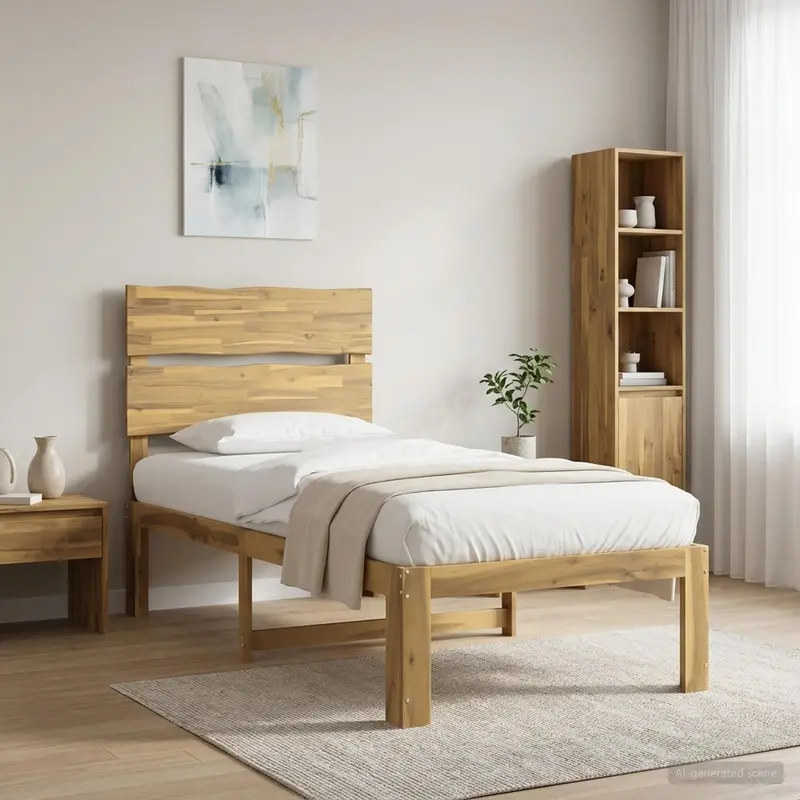 Vidaxl eenpersoonsbed met hoofdbord rostock wit 75 x 190 cm